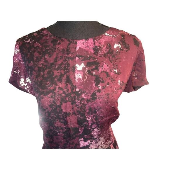 Rag & Bone Leonard Silk Purple Galaxy Print Dress woman’s 10 career office - Picture 3 of 8